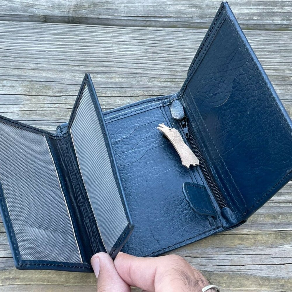 Handmade Wallet Handmade Men Card Holder Purse Genuine Leather Bi fold Wallet - Picture 8 of 12